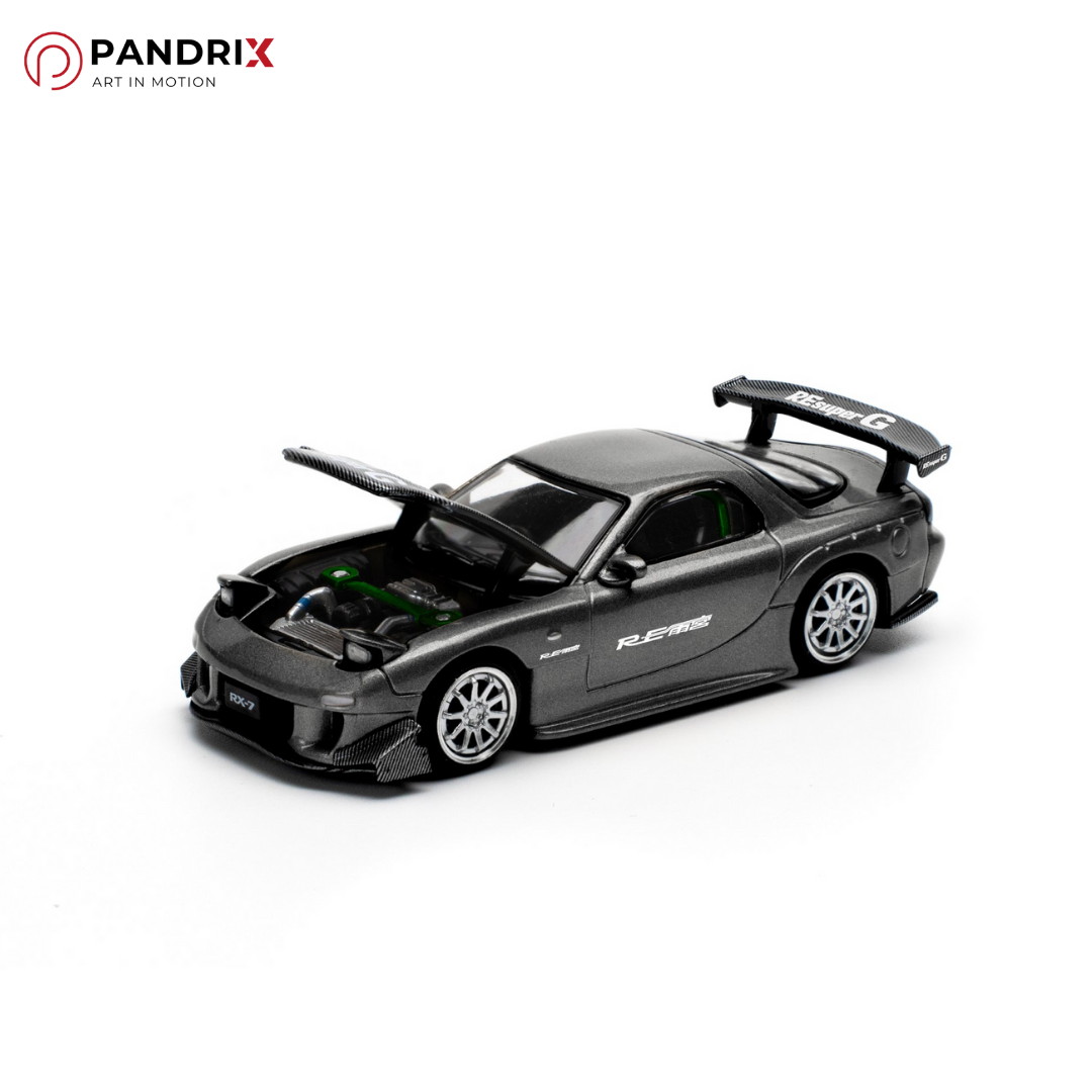 Mazda RX-7 RE-Amemiya 1:64 | Gun Metal | XCARTOYS × POP RACE