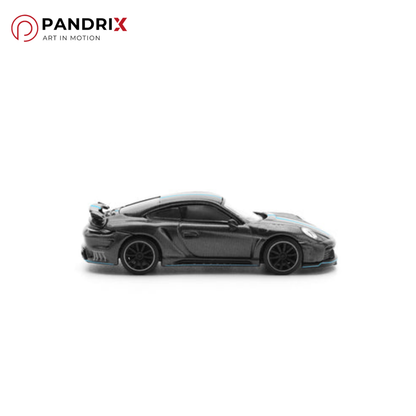 Porsche 992 Stinger GTR 1:64 | Carbon Edition (Blue Line) | XCARTOYS × POP RACE