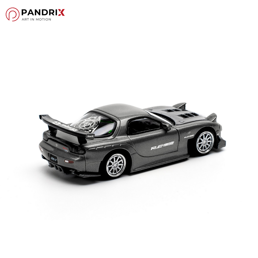 Mazda RX-7 RE-Amemiya 1:64 | Gun Metal | XCARTOYS × POP RACE