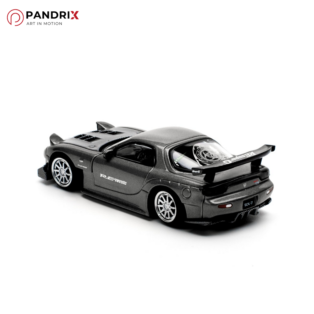 Mazda RX-7 RE-Amemiya 1:64 | Gun Metal | XCARTOYS × POP RACE