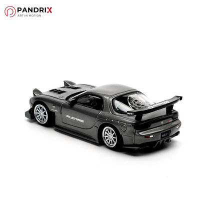 Mazda RX-7 RE-Amemiya 1:64 | Gun Metal | XCARTOYS × POP RACE