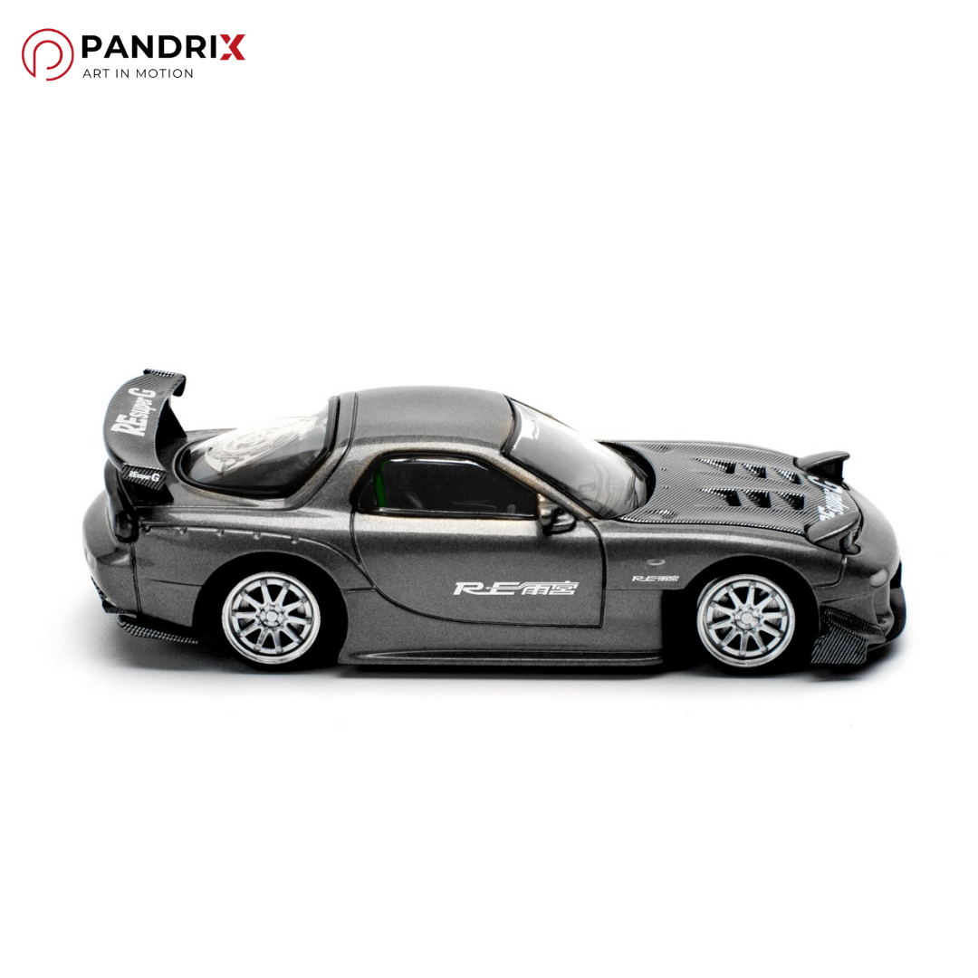 Mazda RX-7 RE-Amemiya 1:64 | Gun Metal | XCARTOYS × POP RACE