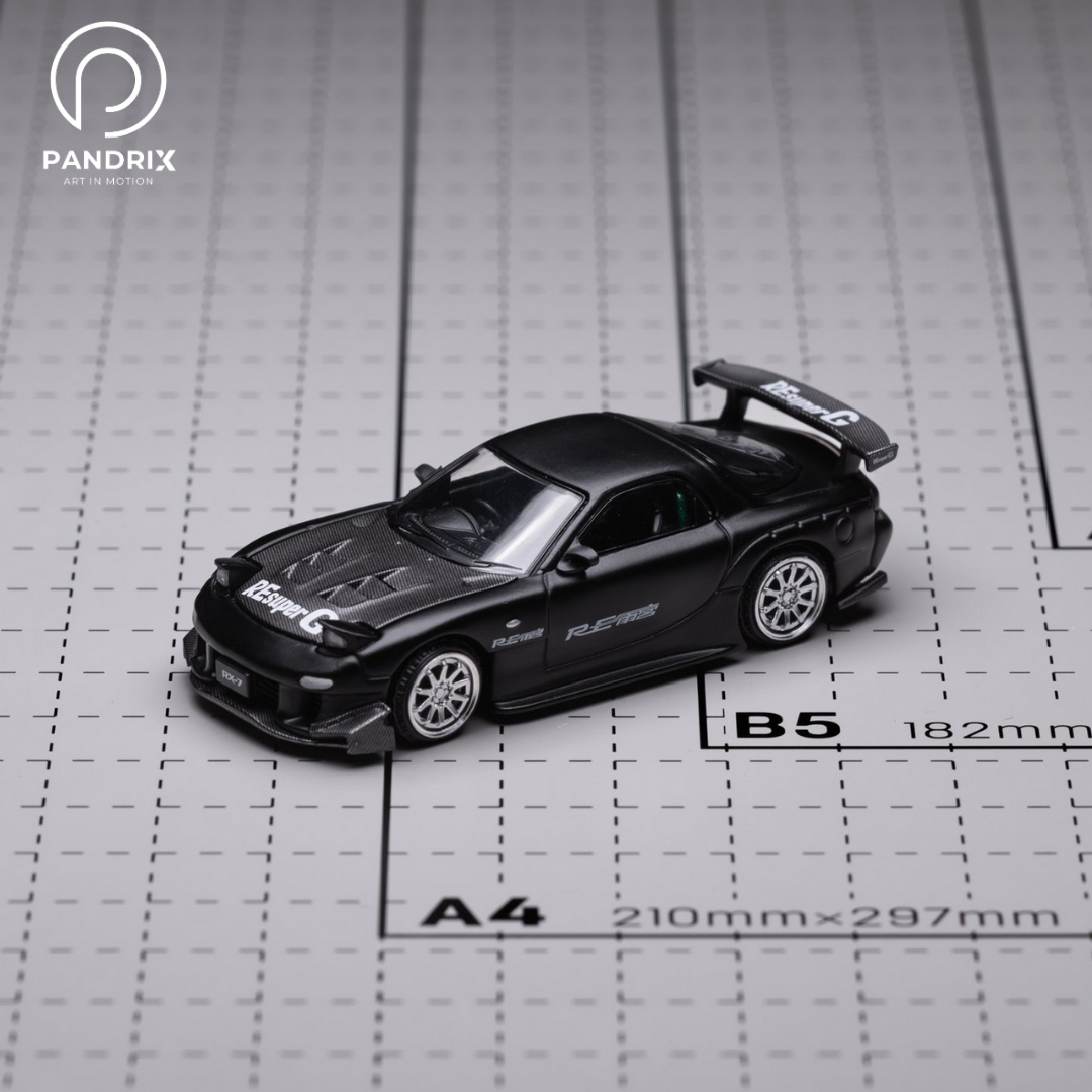 Mazda RX-7 RE-Amemiya 1:64 | Gun Metal | XCARTOYS × POP RACE