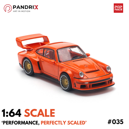 Porsche Singer DLS Turbo (Track) 1:64 | Orange | XCARTOYS x POP RACE
