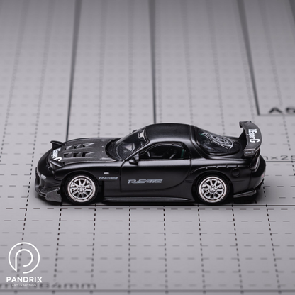 Mazda RX-7 RE-Amemiya 1:64 | Gun Metal | XCARTOYS × POP RACE