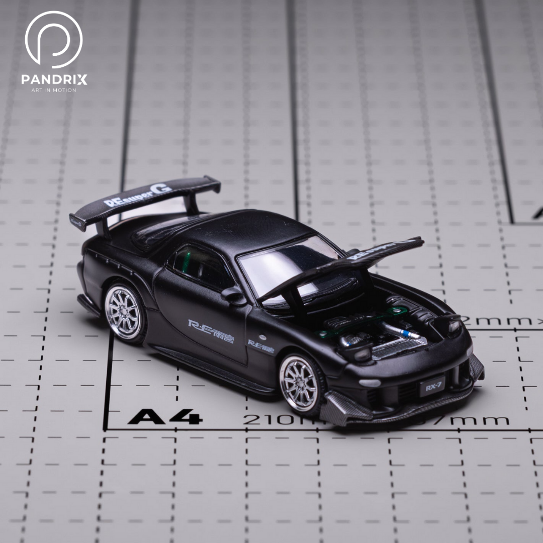 Mazda RX-7 RE-Amemiya 1:64 | Gun Metal | XCARTOYS × POP RACE