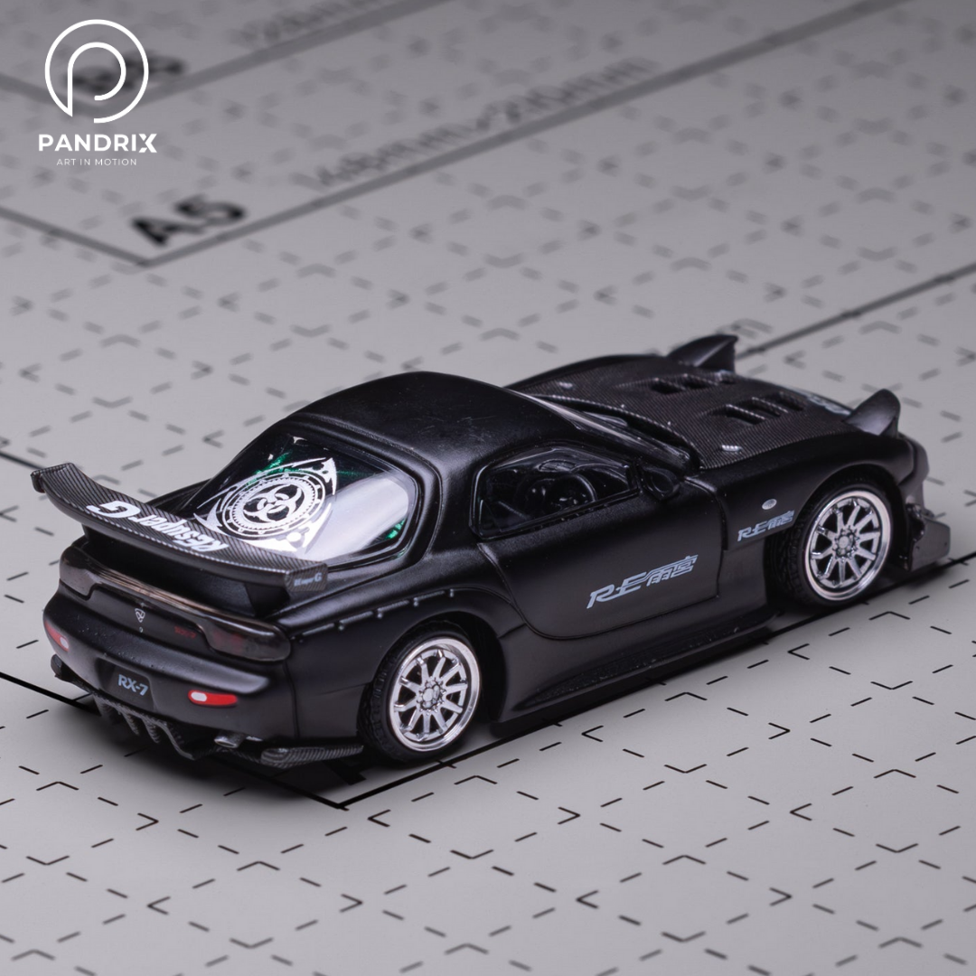 Mazda RX-7 RE-Amemiya 1:64 | Gun Metal | XCARTOYS × POP RACE