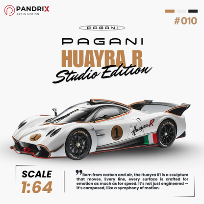 Pagani Huayra R Pearl White 1:64 | Studio Edition
